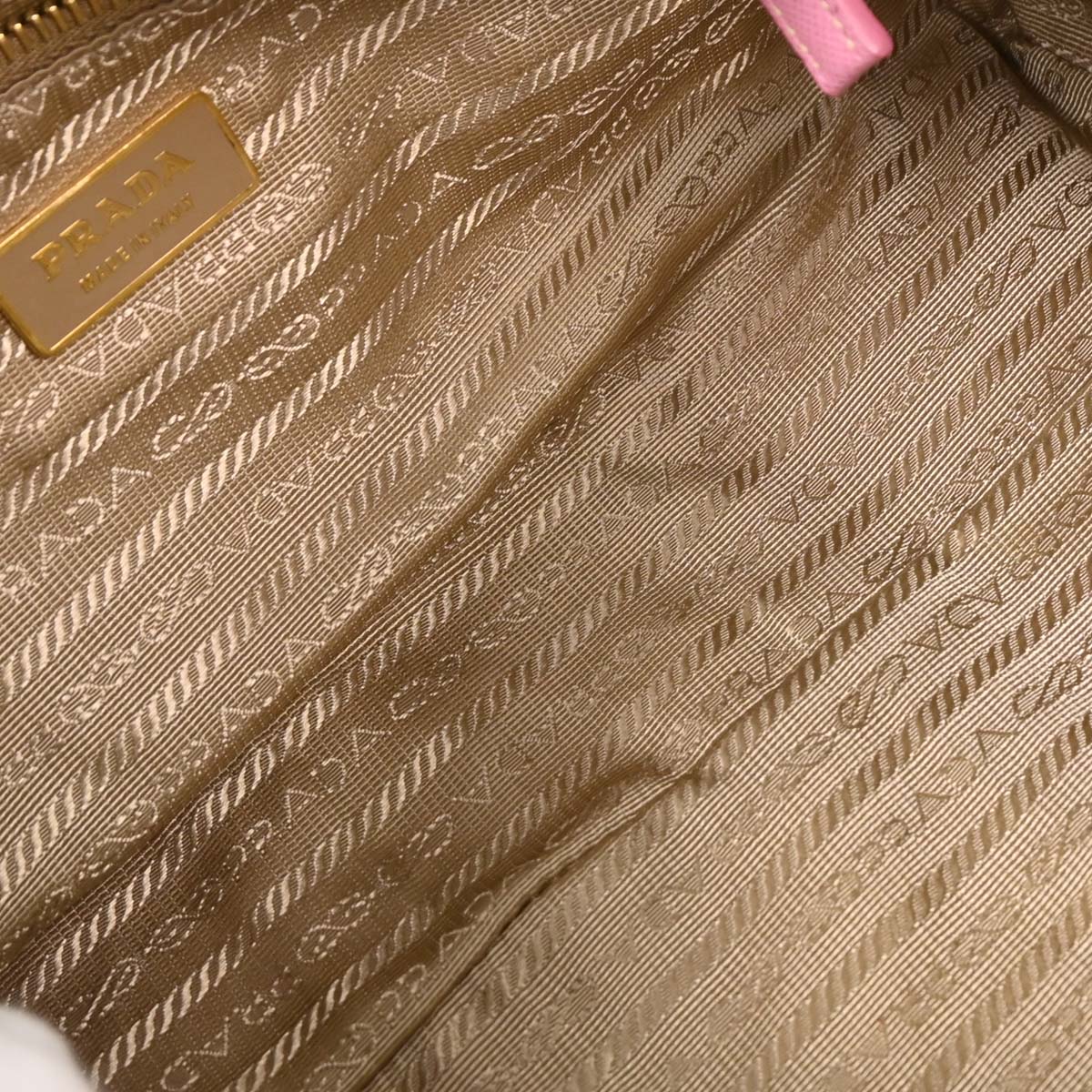 Prada Pink Yellow Perforated Handbag