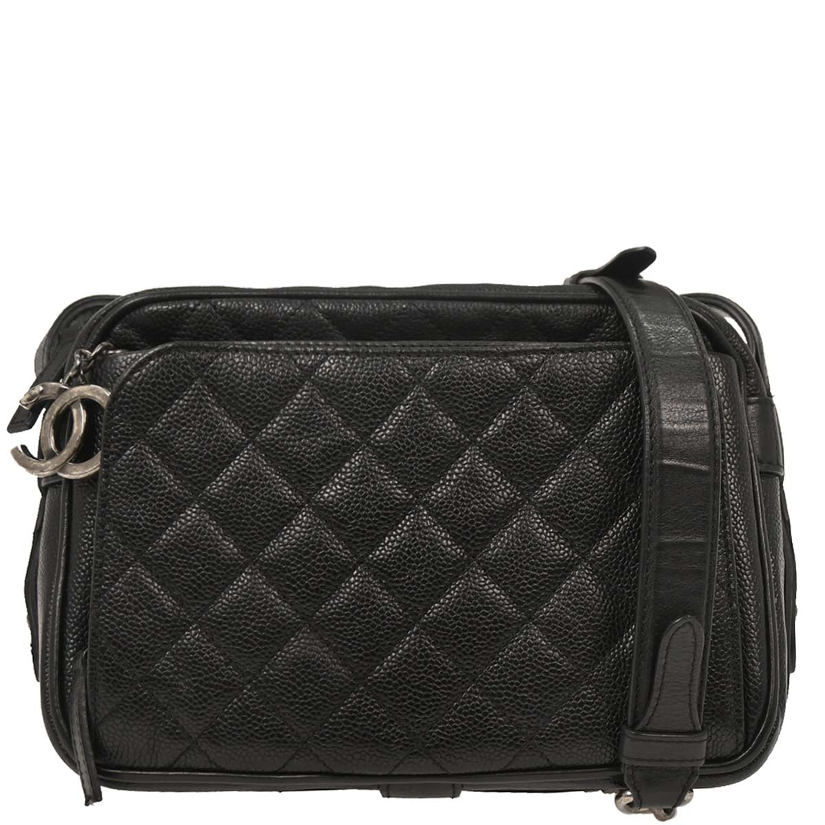 Chanel Black Caviar Business Trip Camera Bag