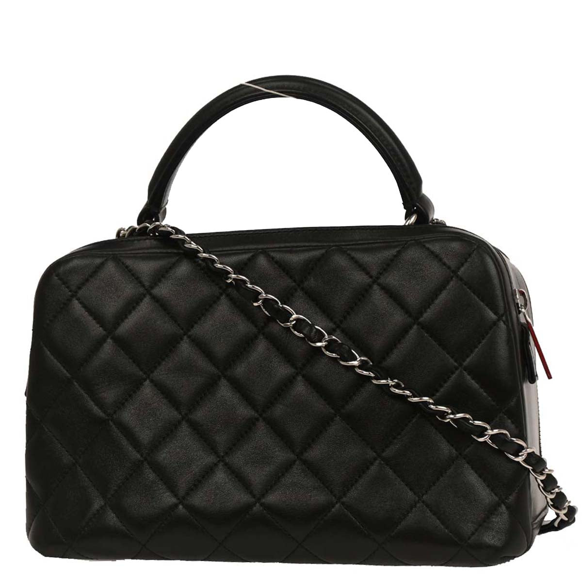 Chanel Black Lambskin Trendy CC Bowling Bag
