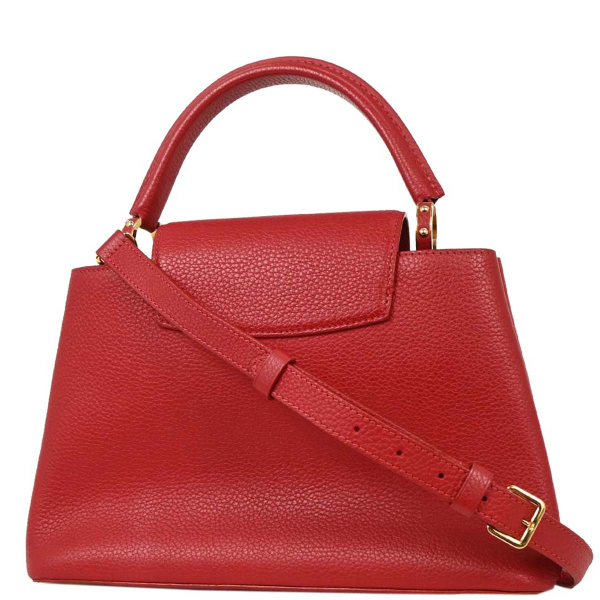 Louis Vuitton Red Capucines PM 2way Shoulder Handbag M43935