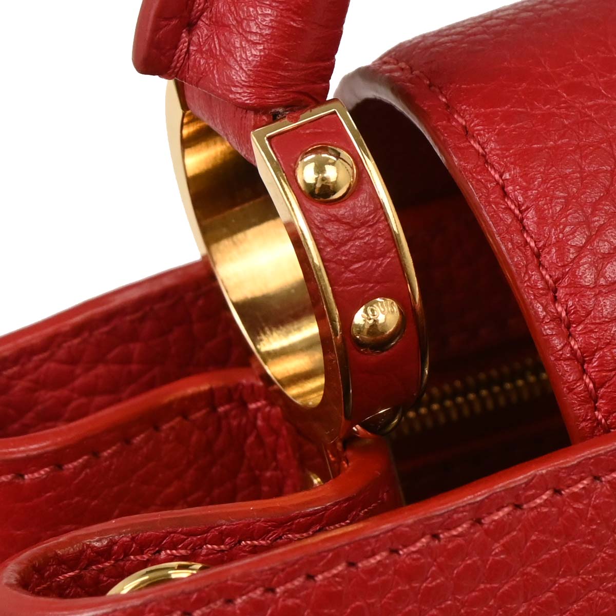 Louis Vuitton Red Capucines PM 2way Shoulder Handbag M43935