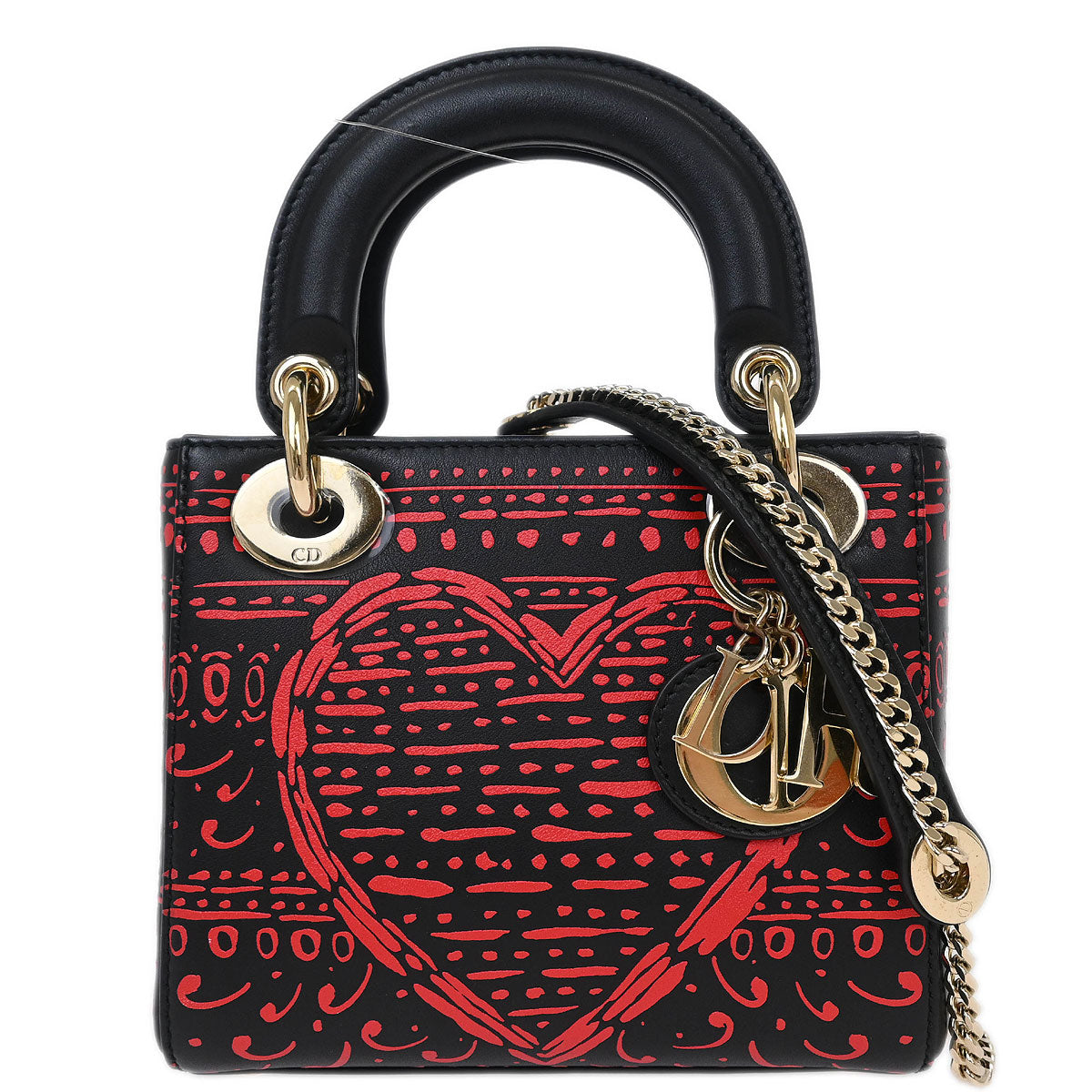 Christian Dior Black Small Lady Dior Playing Cards 2way