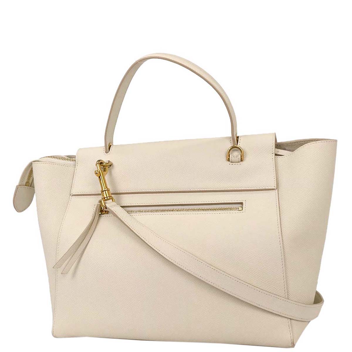 Celine White Belt Bag 2way Shoulder Handbag