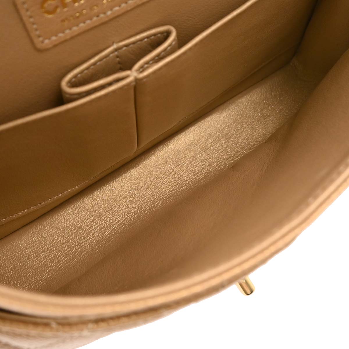 Chanel Metallic Gold Caviar Medium Classic Double Flap Shoulder Bag