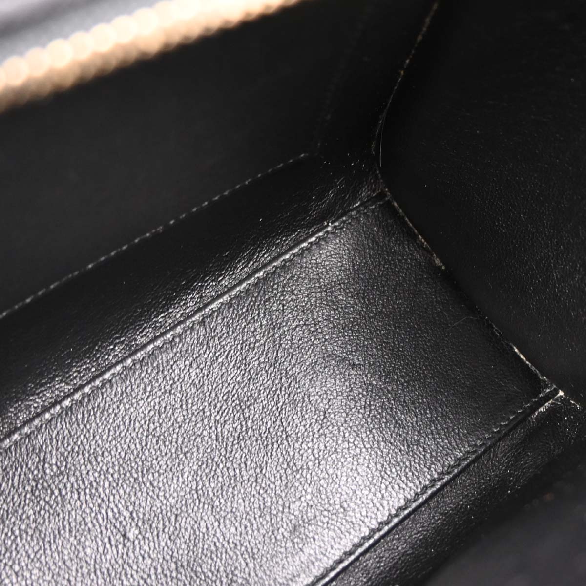 Celine Off-white Black Nano Luggage Tote Handbag