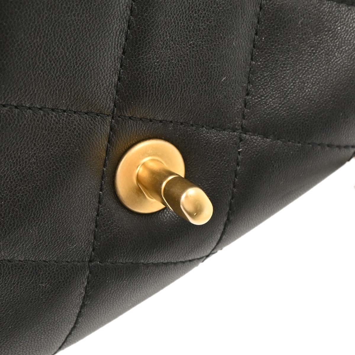 Chanel Black Lambskin Circular Handle 2way Shoulder Handbag