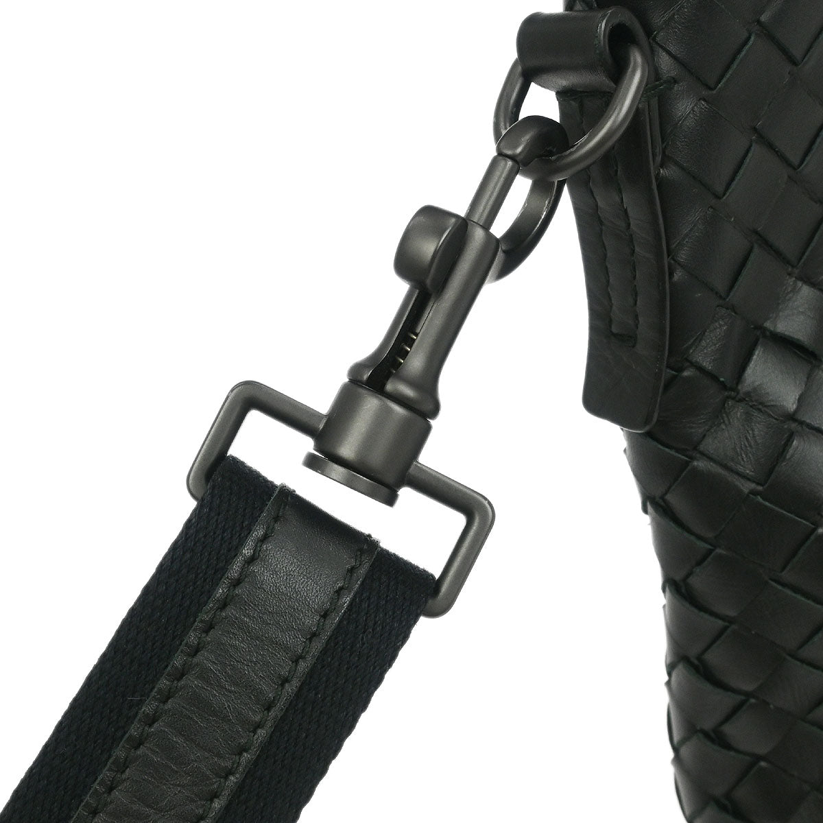 Bottega Veneta Black Intrecciato Shoulder Bag