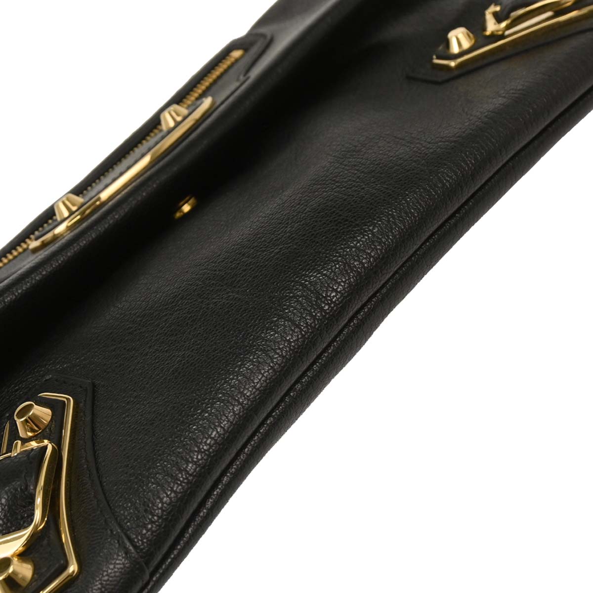 Balenciaga Black Leather Envelope Shoulder Bag