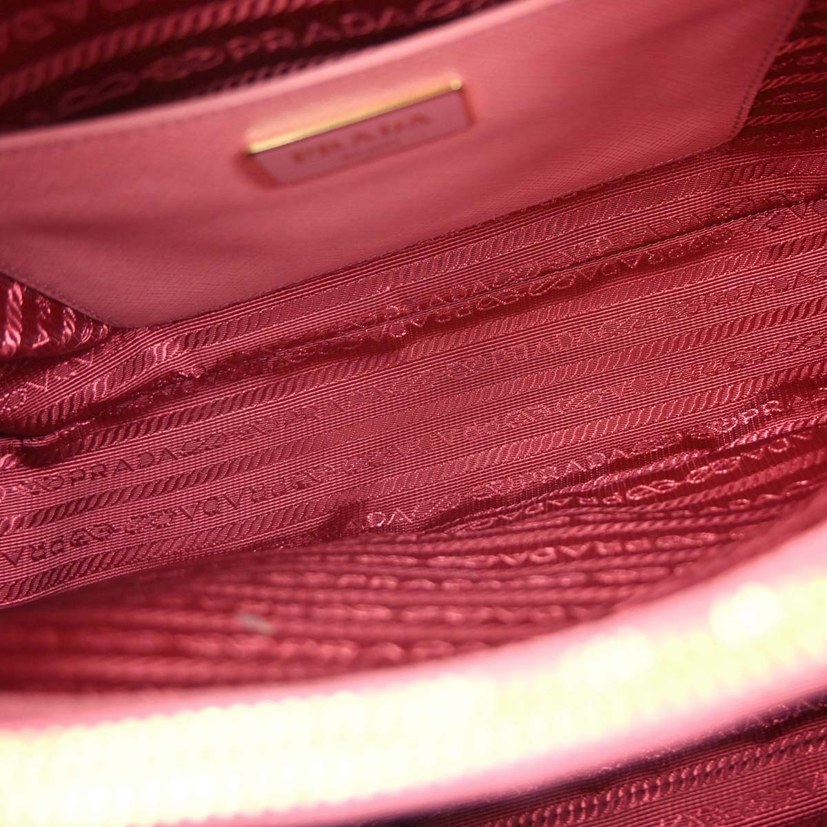 Prada Pink Leather Promenade 2way Shoulder Handbag