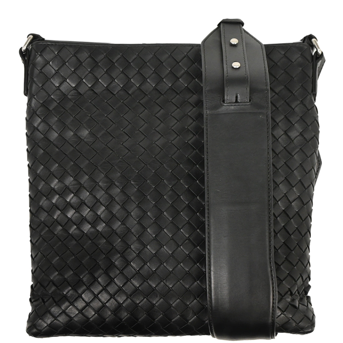 Bottega Veneta Black Intrecciato Shoulder Bag