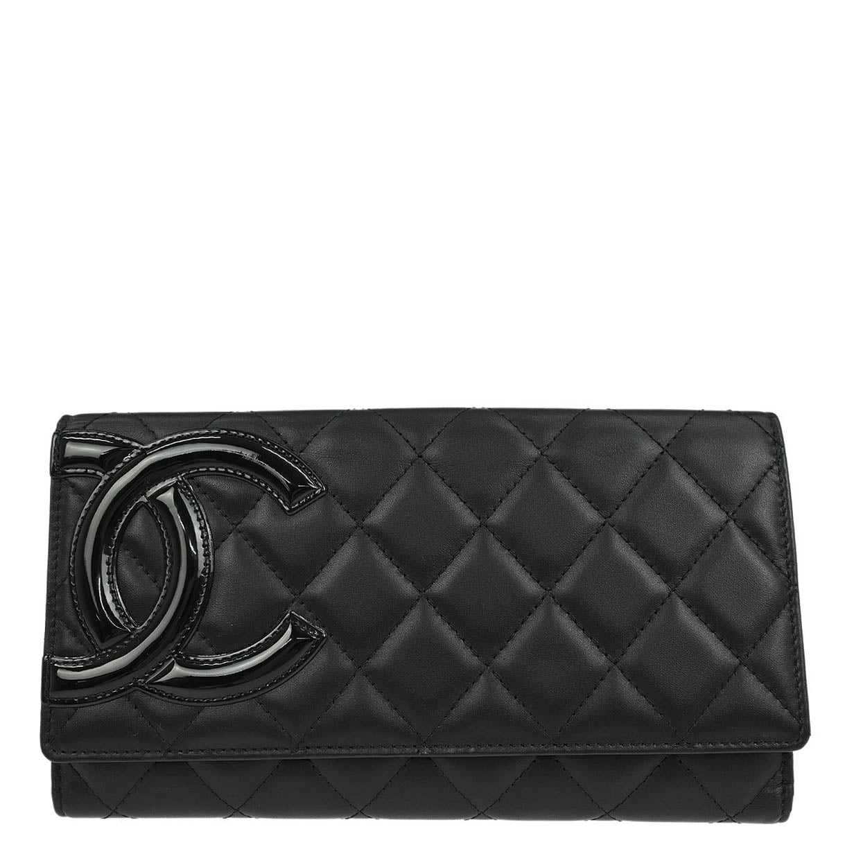 Chanel Black Calfskin Cambon Ligne Long Wallet