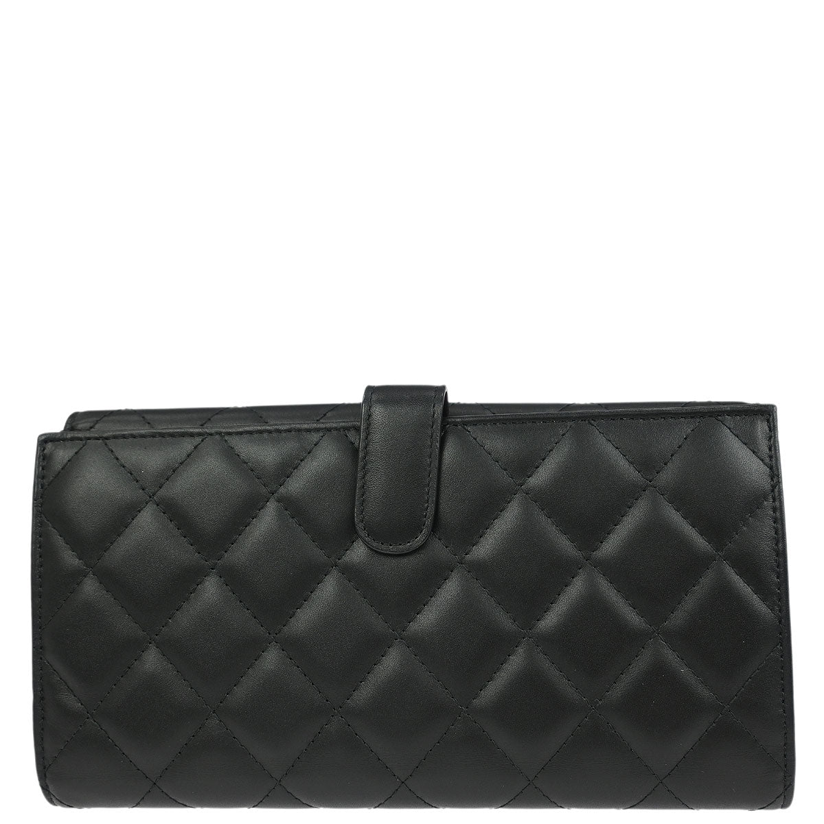 Chanel Black Calfskin Cambon Ligne Long Wallet