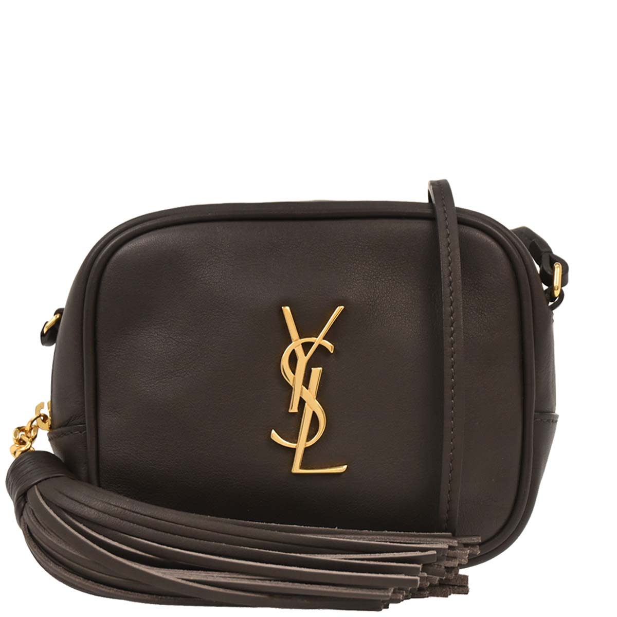 Saint Laurent Dark Brown Leather Blogger Bag Shoulder Bag
