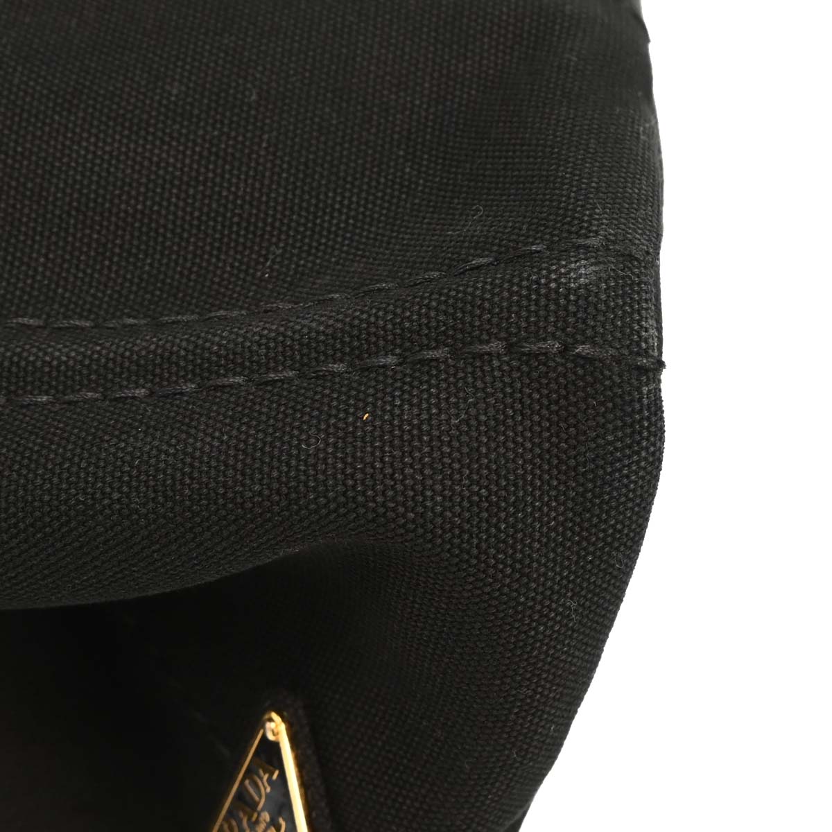 Prada Black Canvas Canapa Tote Handbag