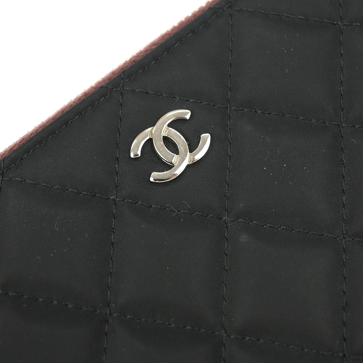 Chanel 2013-2014 Black Nylon Pouch Clutch Bag