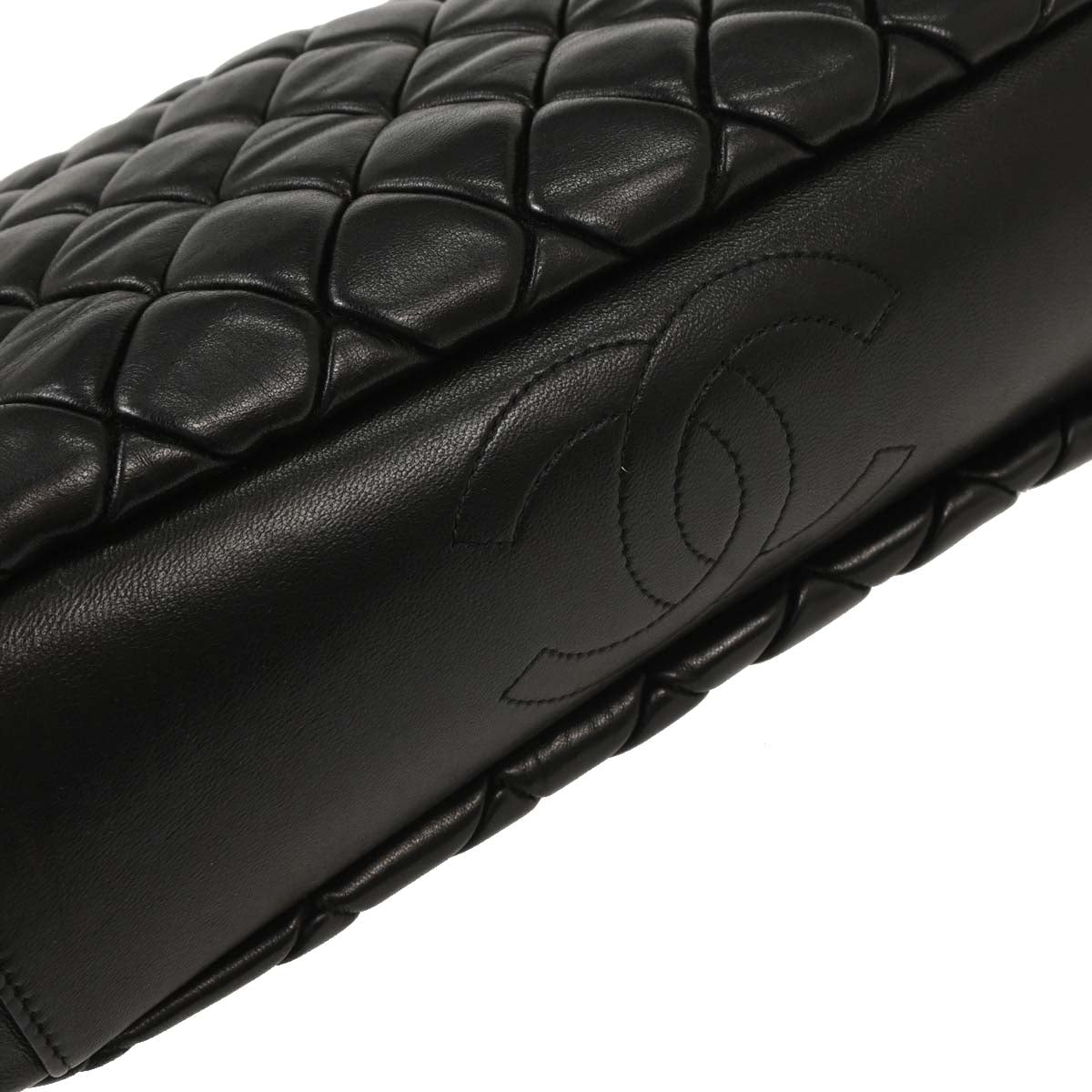 Chanel Black Lambskin Tote Shoulder Bag
