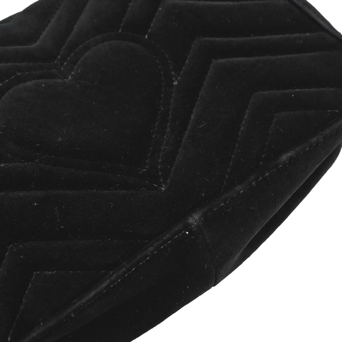 Gucci Black Velvet Marmont Shoulder Bag