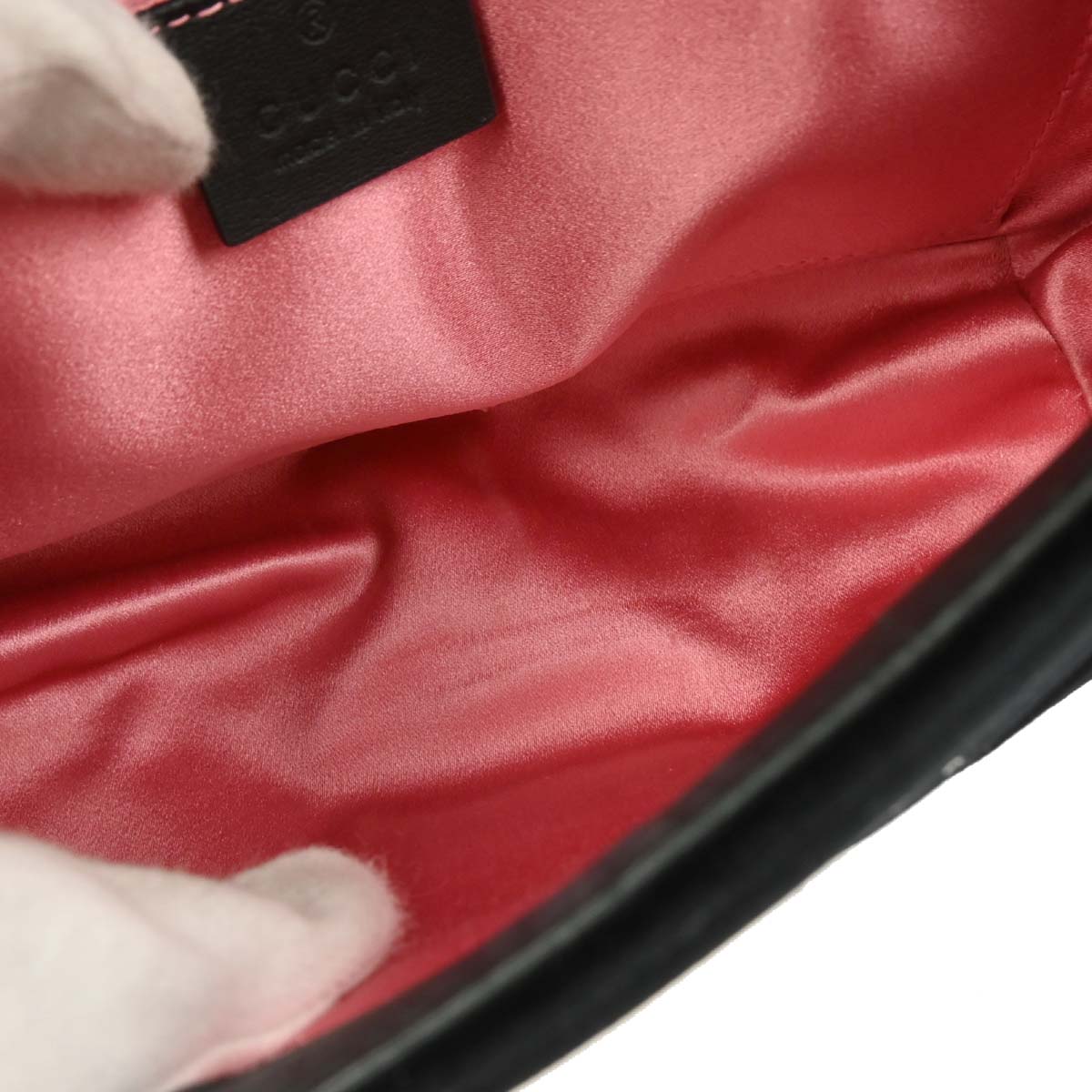 Gucci Black Velvet Marmont Shoulder Bag