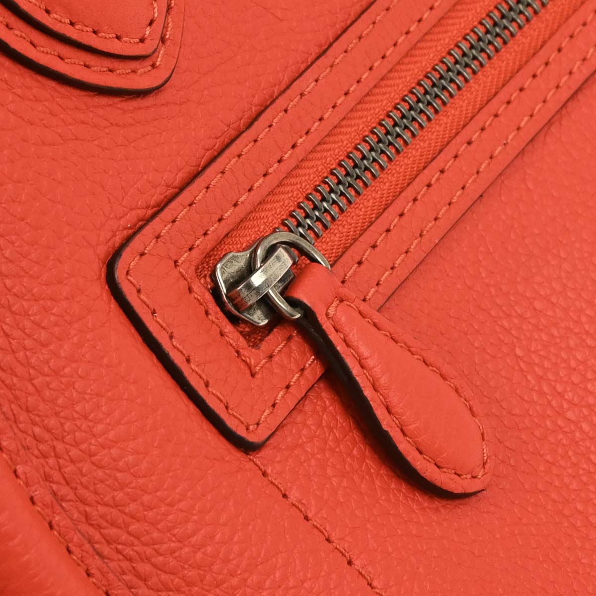 Celine Vermilion Red Micro Luggage Handbag