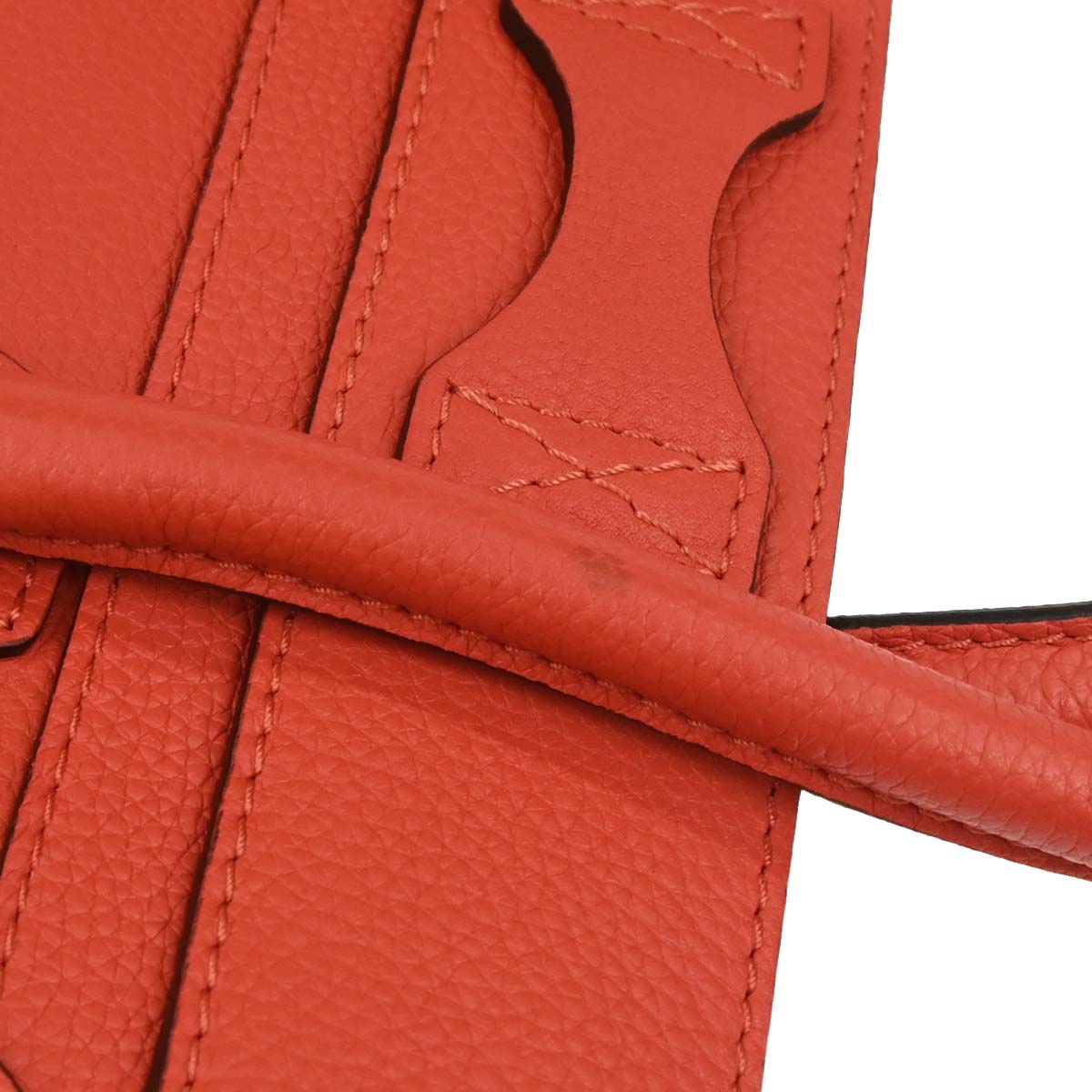 Celine Vermilion Red Micro Luggage Handbag