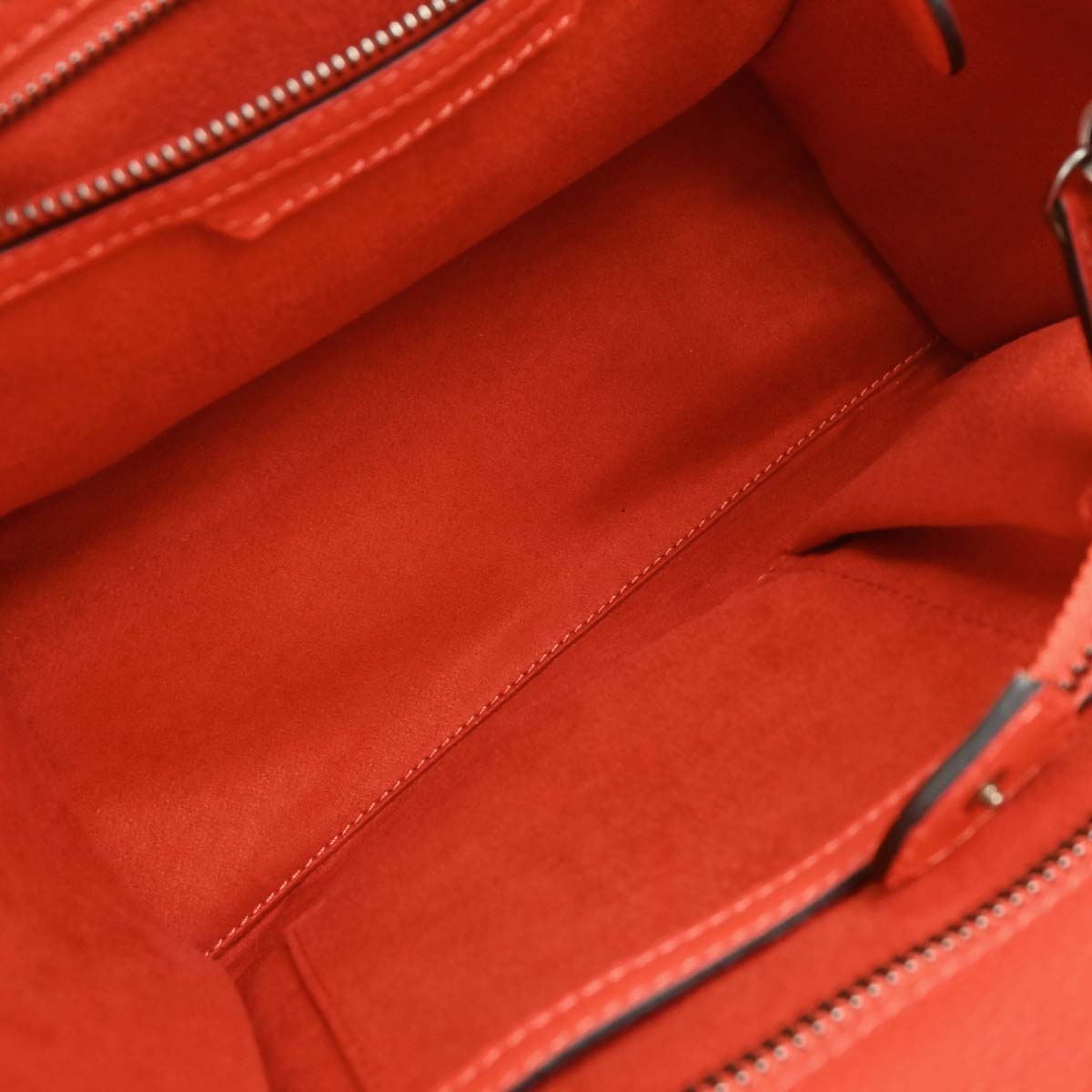 Celine Vermilion Red Micro Luggage Handbag