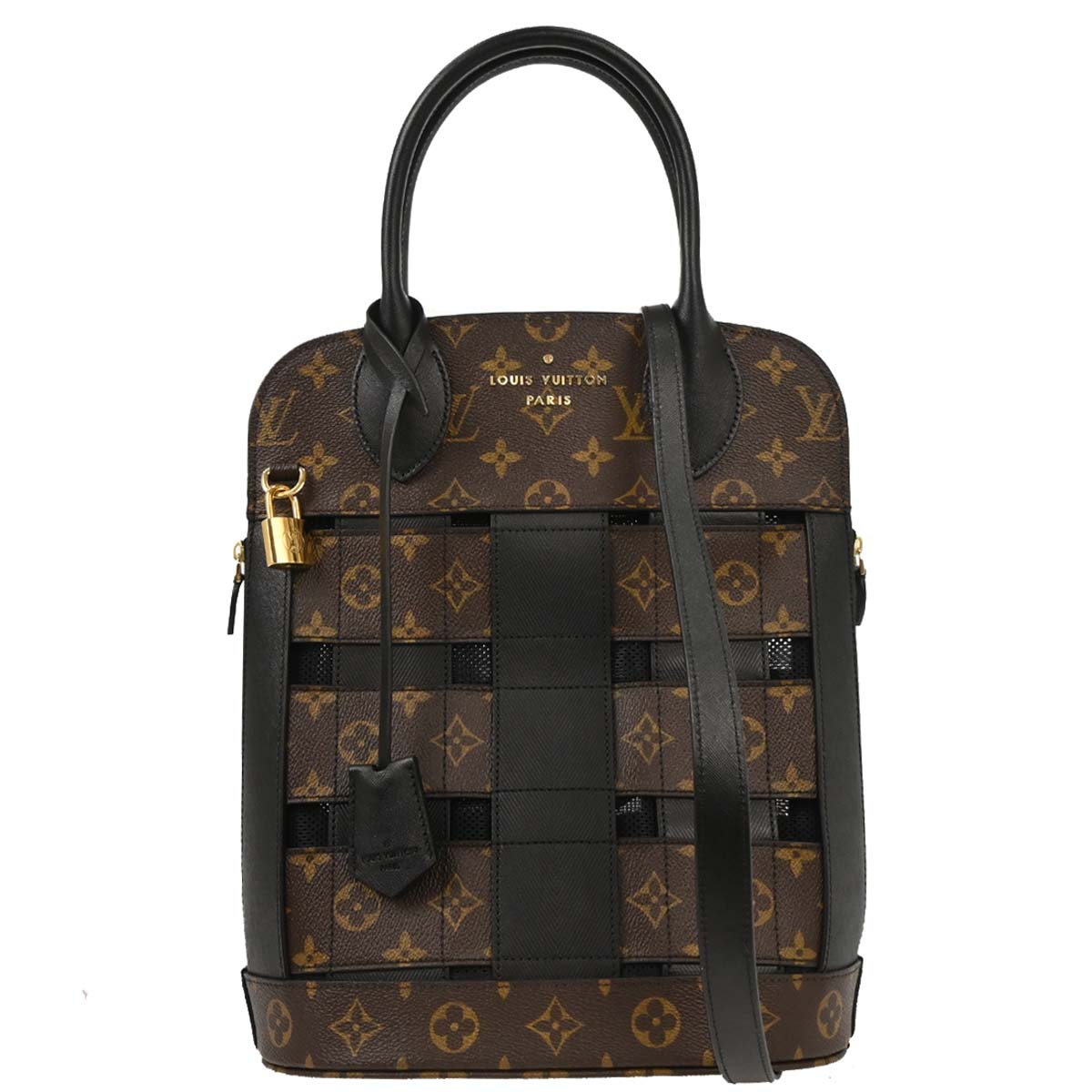 Louis Vuitton Monogram Macassar Tresage Tote 2way Shoulder Handbag M44111