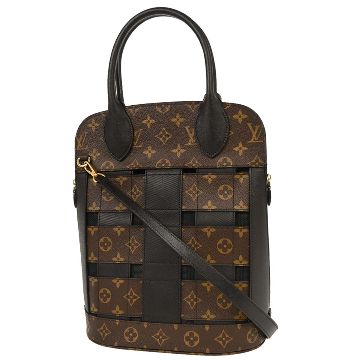 Louis Vuitton Monogram Macassar Tresage Tote 2way Shoulder Handbag M44111