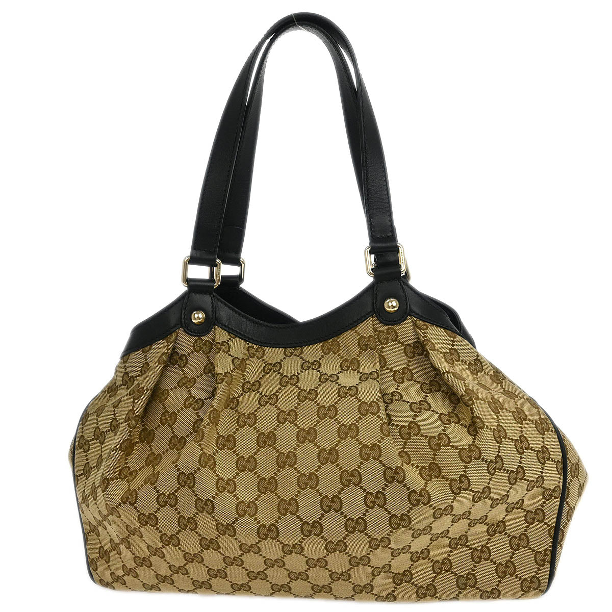 Gucci Beige Canvas GG Tote Handbag