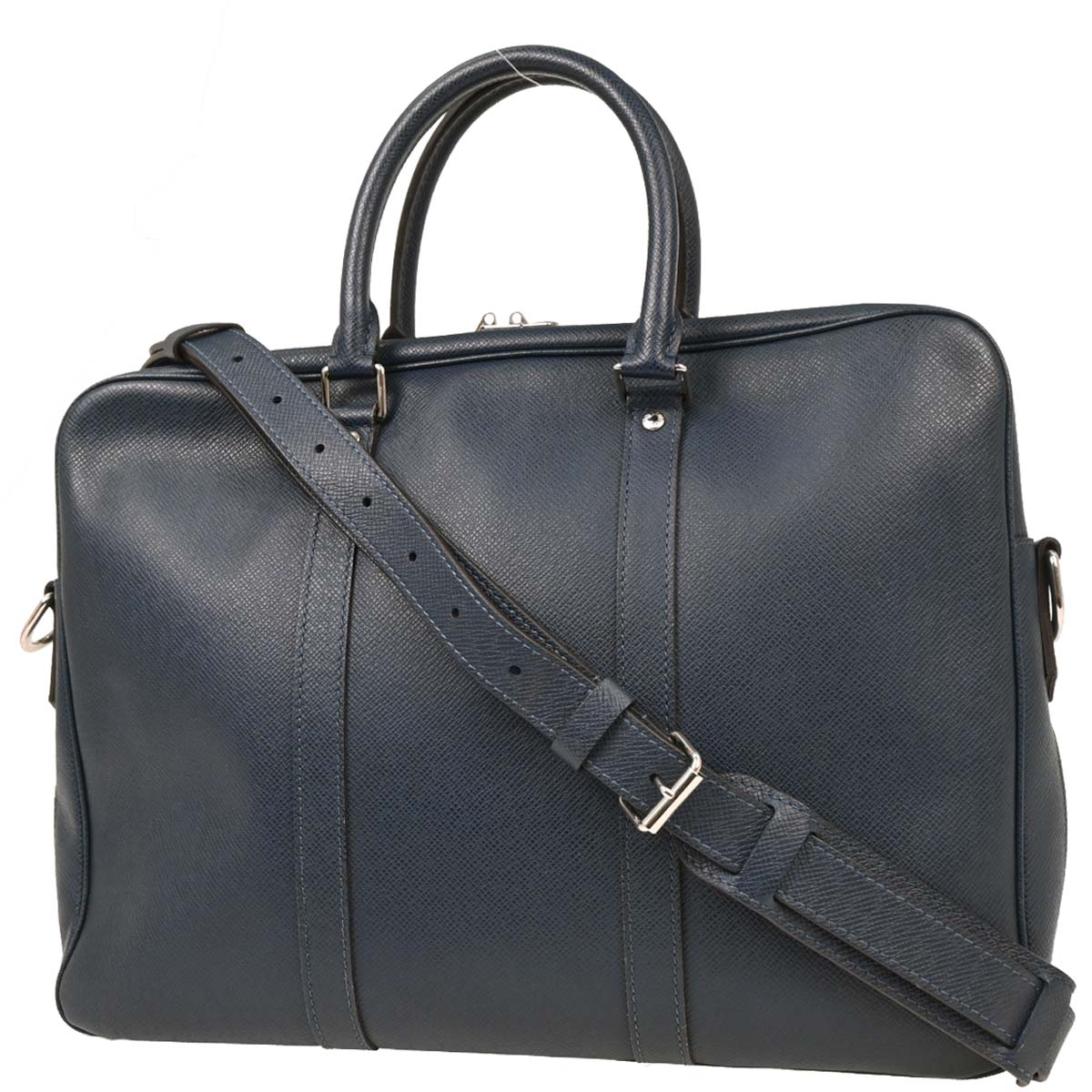 Louis Vuitton Blue Taiga Porte Document Voyage PM Handbag M30639