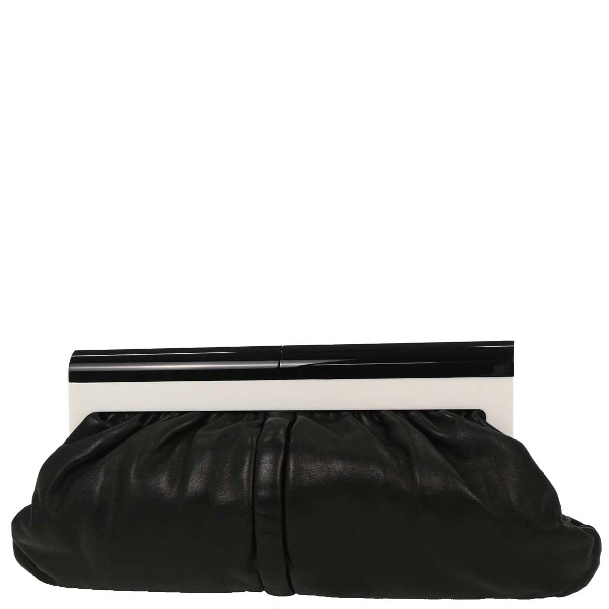 Chanel 2012 Black Lambskin Clutch Bag