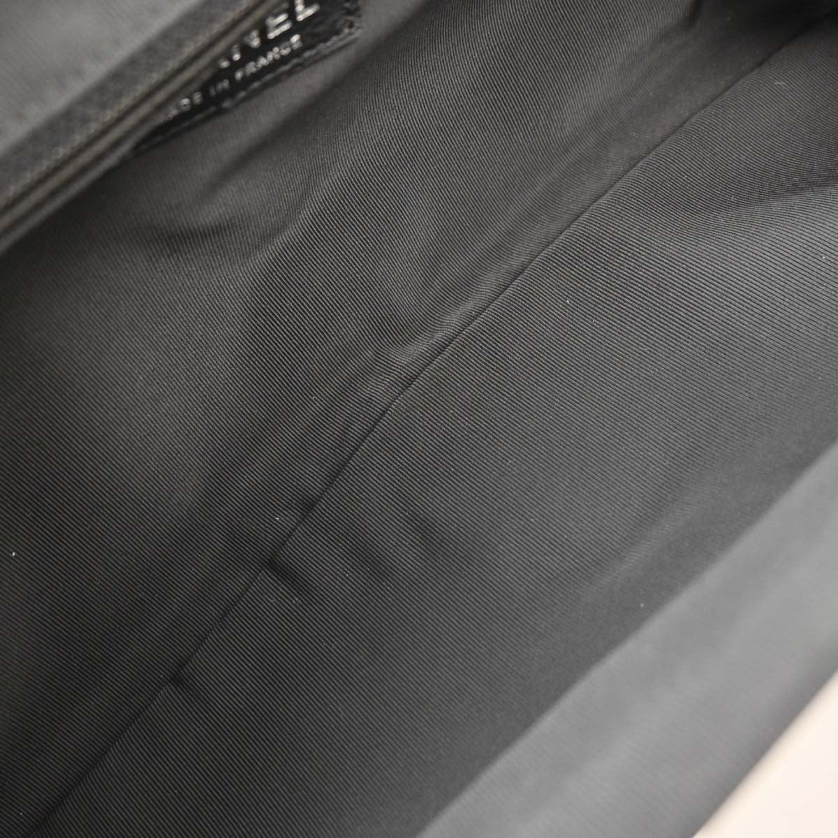 Chanel 2012 Black Lambskin Clutch Bag