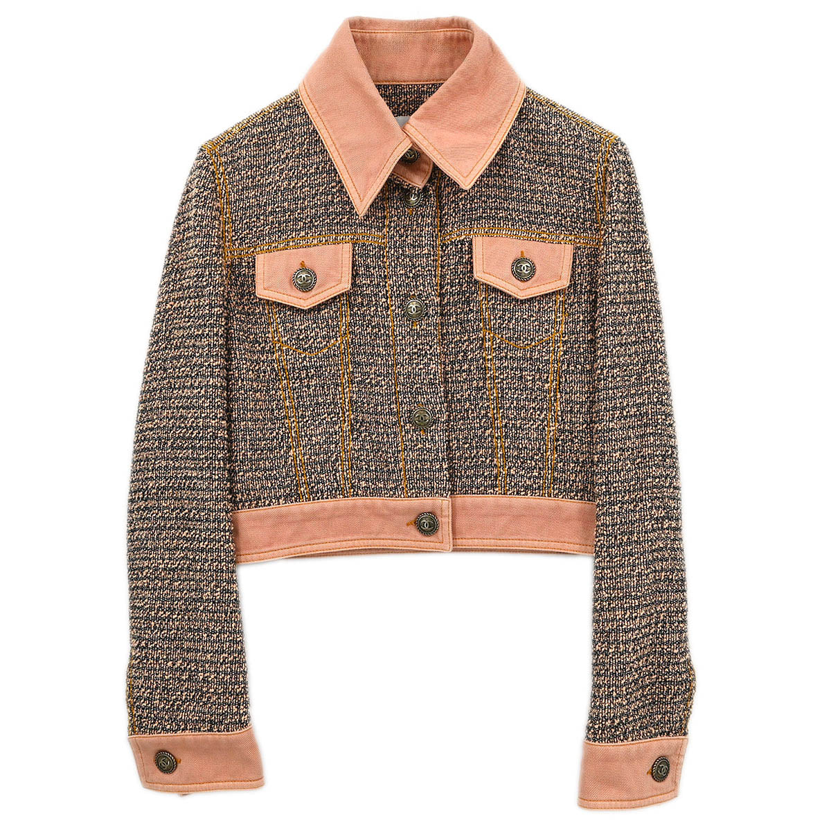 18P CHANEL ジャケット CHANEL 18P Blue Fantasy Tweed Jacket 36 - Timeless Luxuries