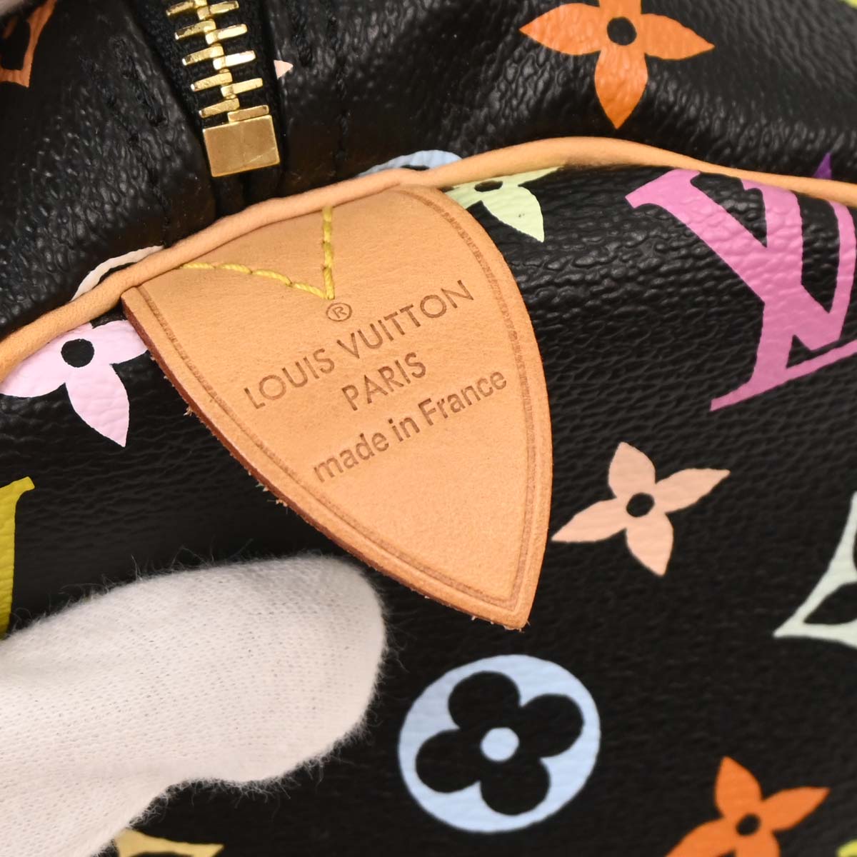 Louis Vuitton Black Monogram Multicolor Speedy 30 Handbag M92642
