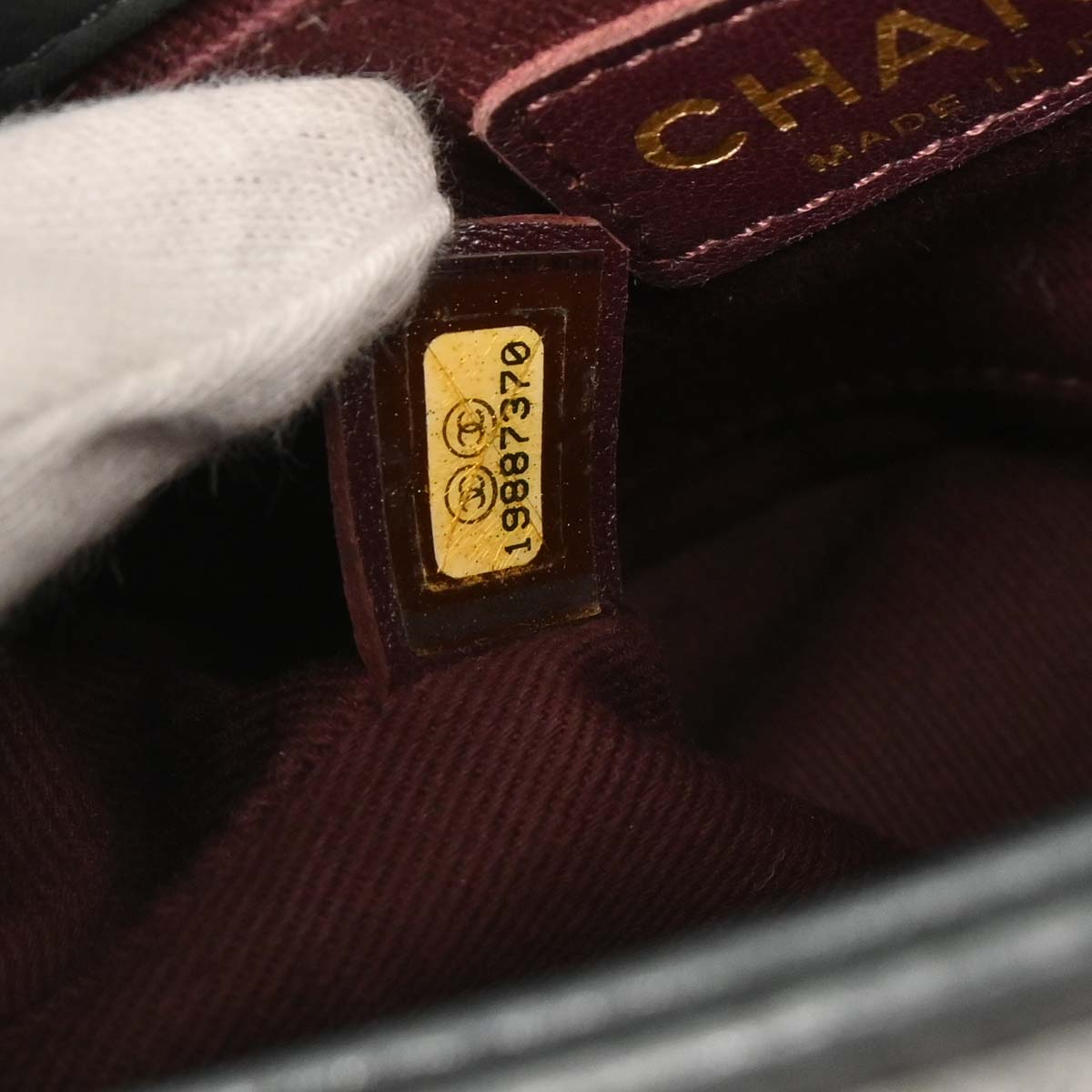 Chanel Black Calfskin Mini Classic Square Flap Bag