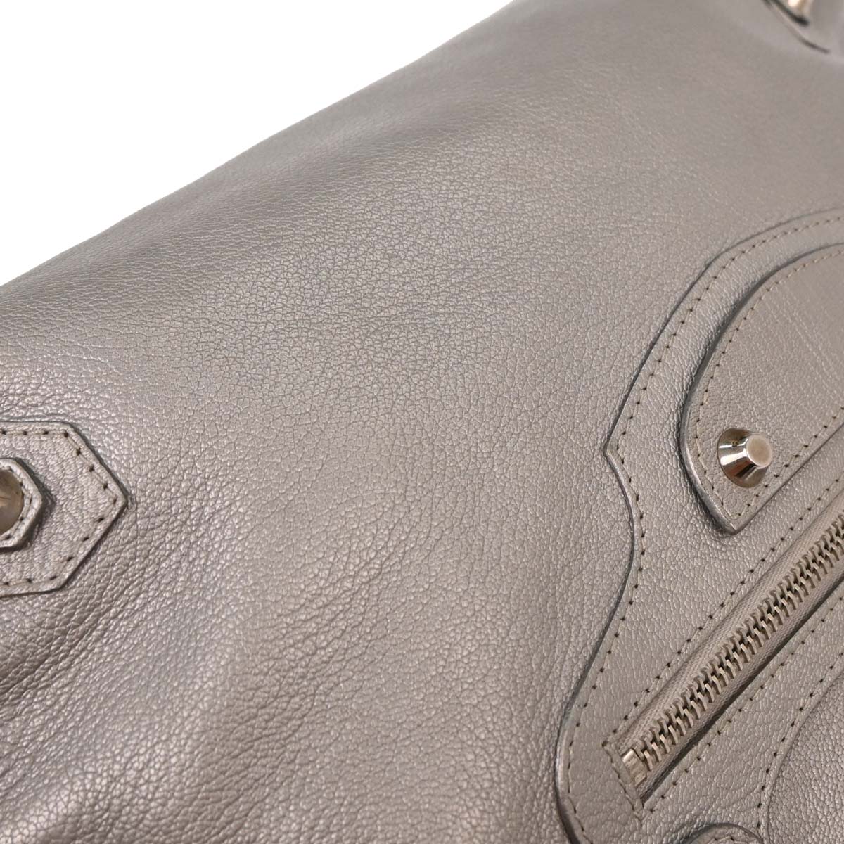 Balenciaga Silver The City Handbag