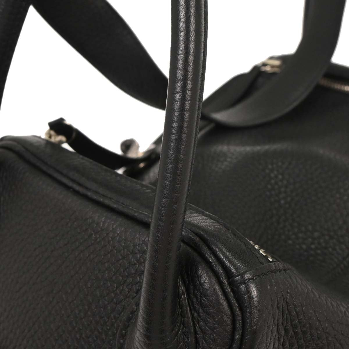 Hermes Black Taurillon Clemence Lindy 26 Shoulder Bag