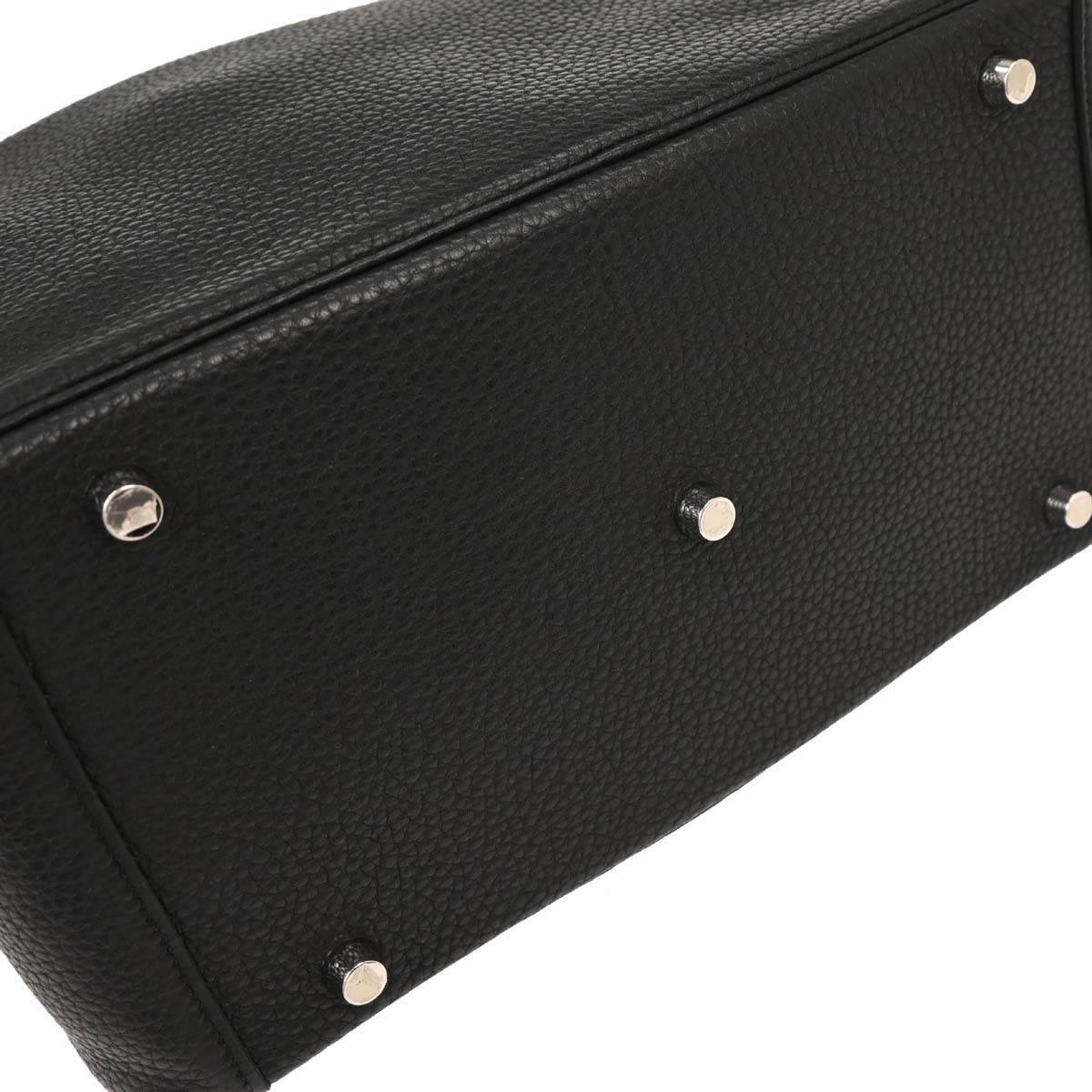 Hermes Black Taurillon Clemence Lindy 26 Shoulder Bag