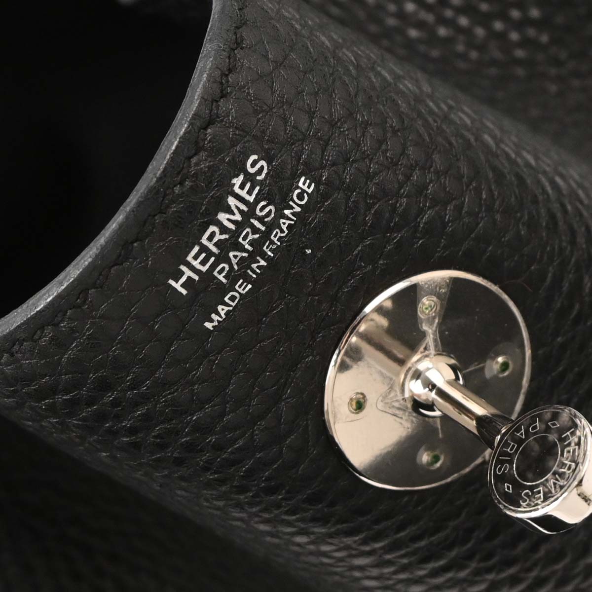 Hermes Black Taurillon Clemence Lindy 26 Shoulder Bag