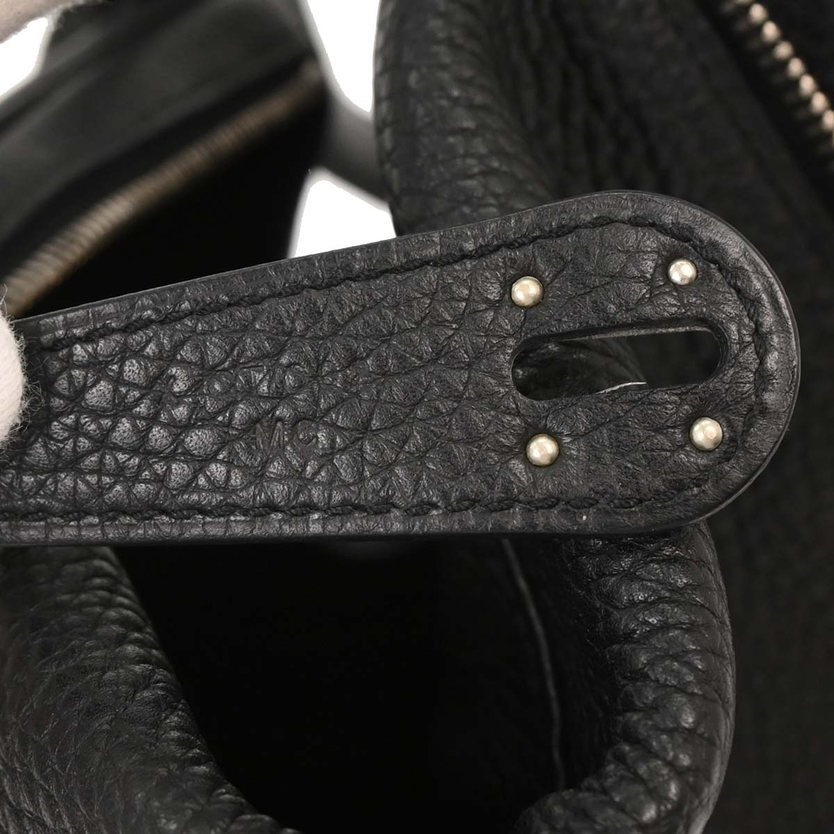 Hermes Black Taurillon Clemence Lindy 26 Shoulder Bag