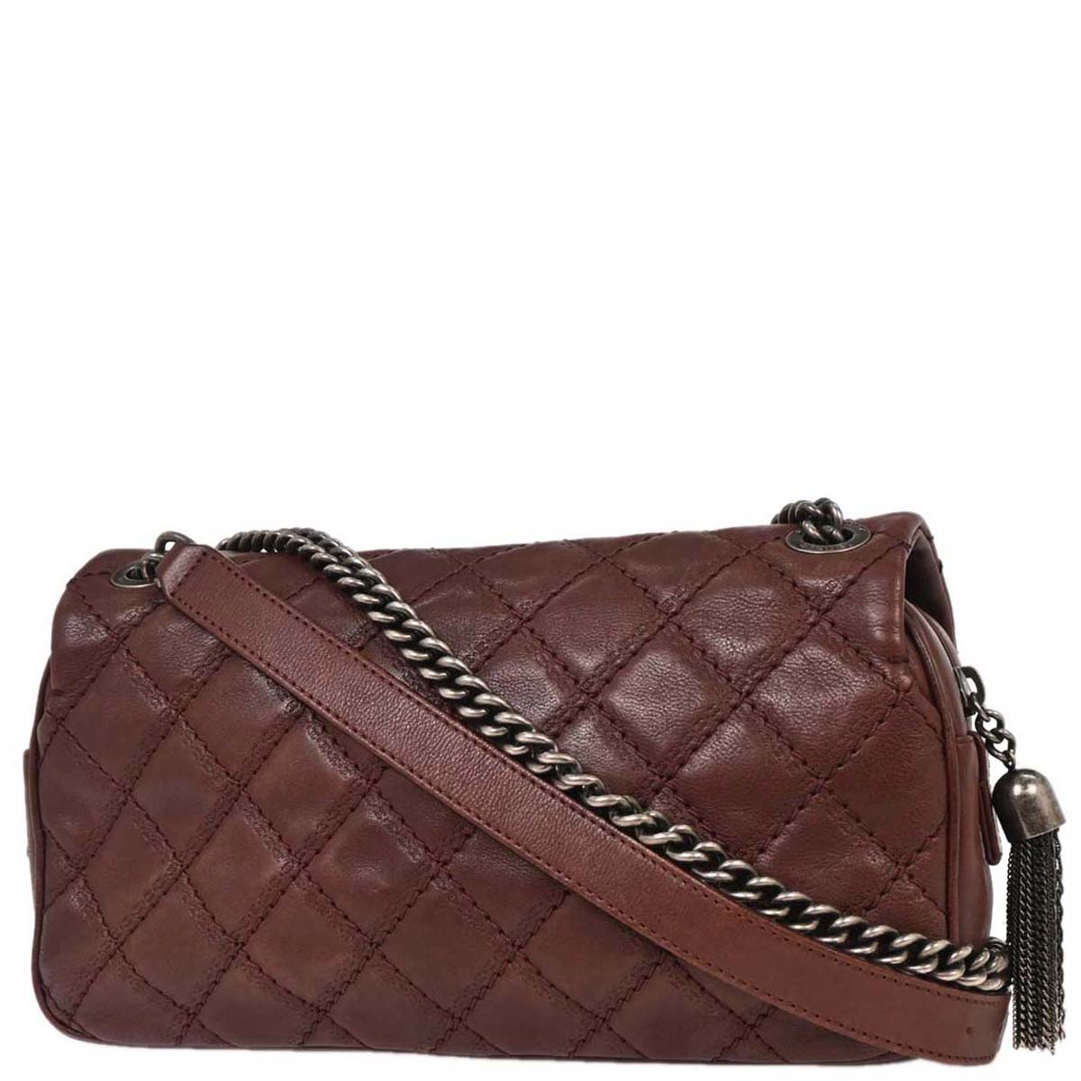 Chanel Bordeaux Calfskin Paris-Edinburgh Coco Sporran Flap Bag