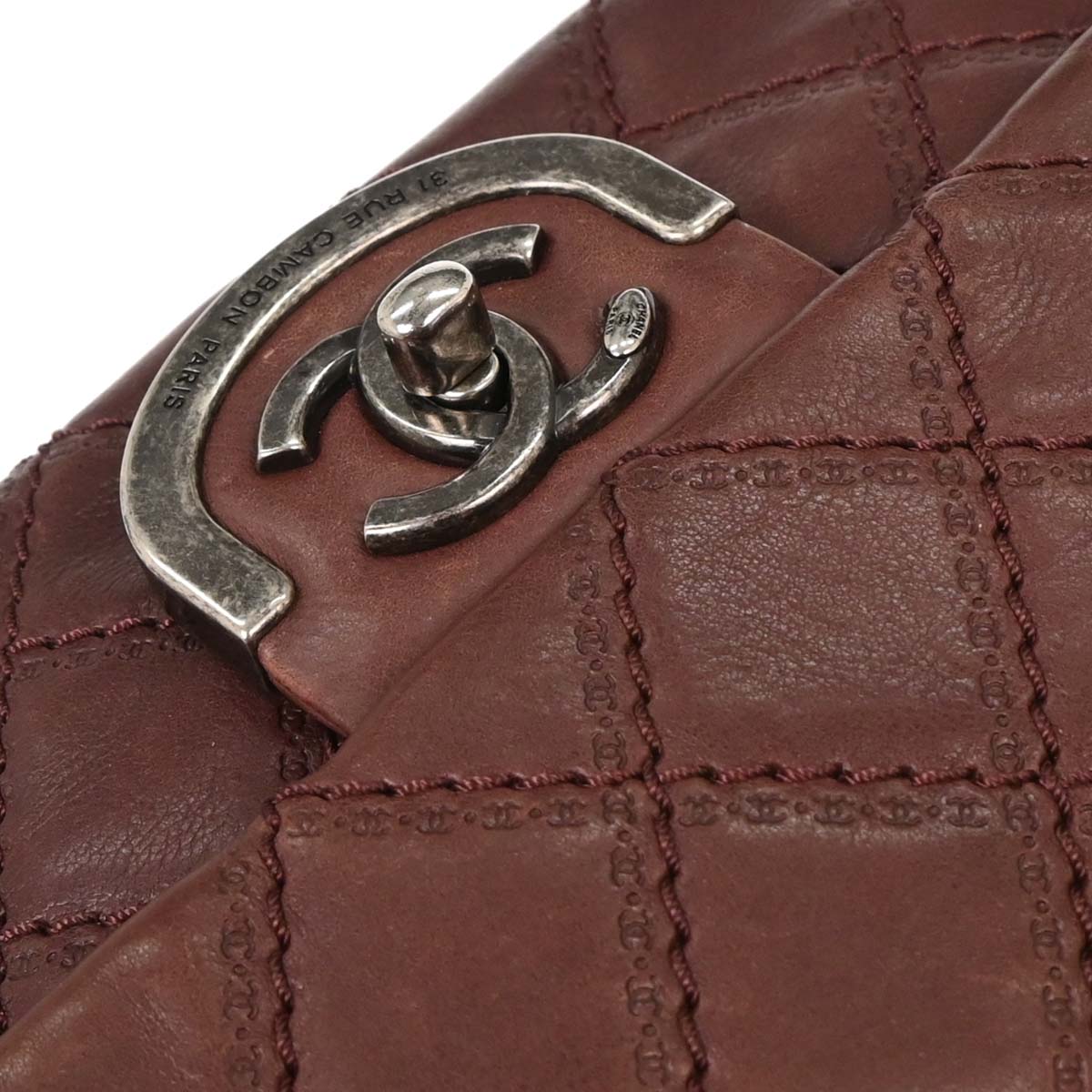 Chanel Bordeaux Calfskin Paris-Edinburgh Coco Sporran Flap Bag