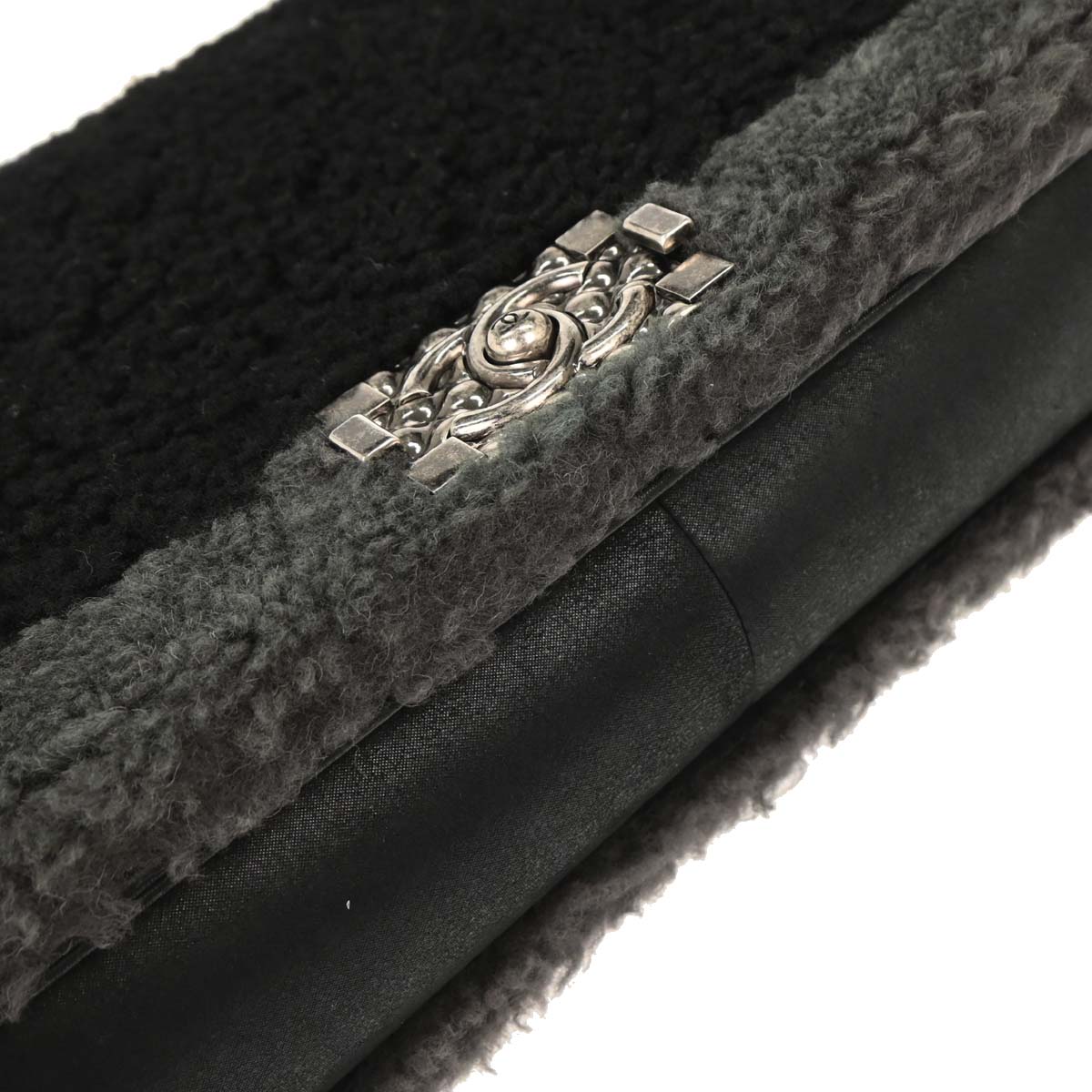 Boy Chanel 2015-2016 Black Mouton New Medium Shoulder Bag