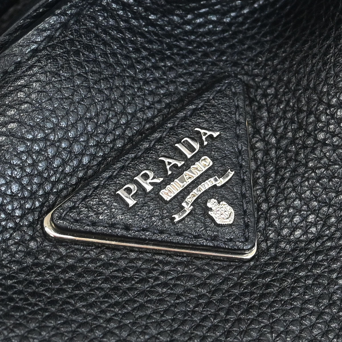 Prada Black Leather Hobo Handbag