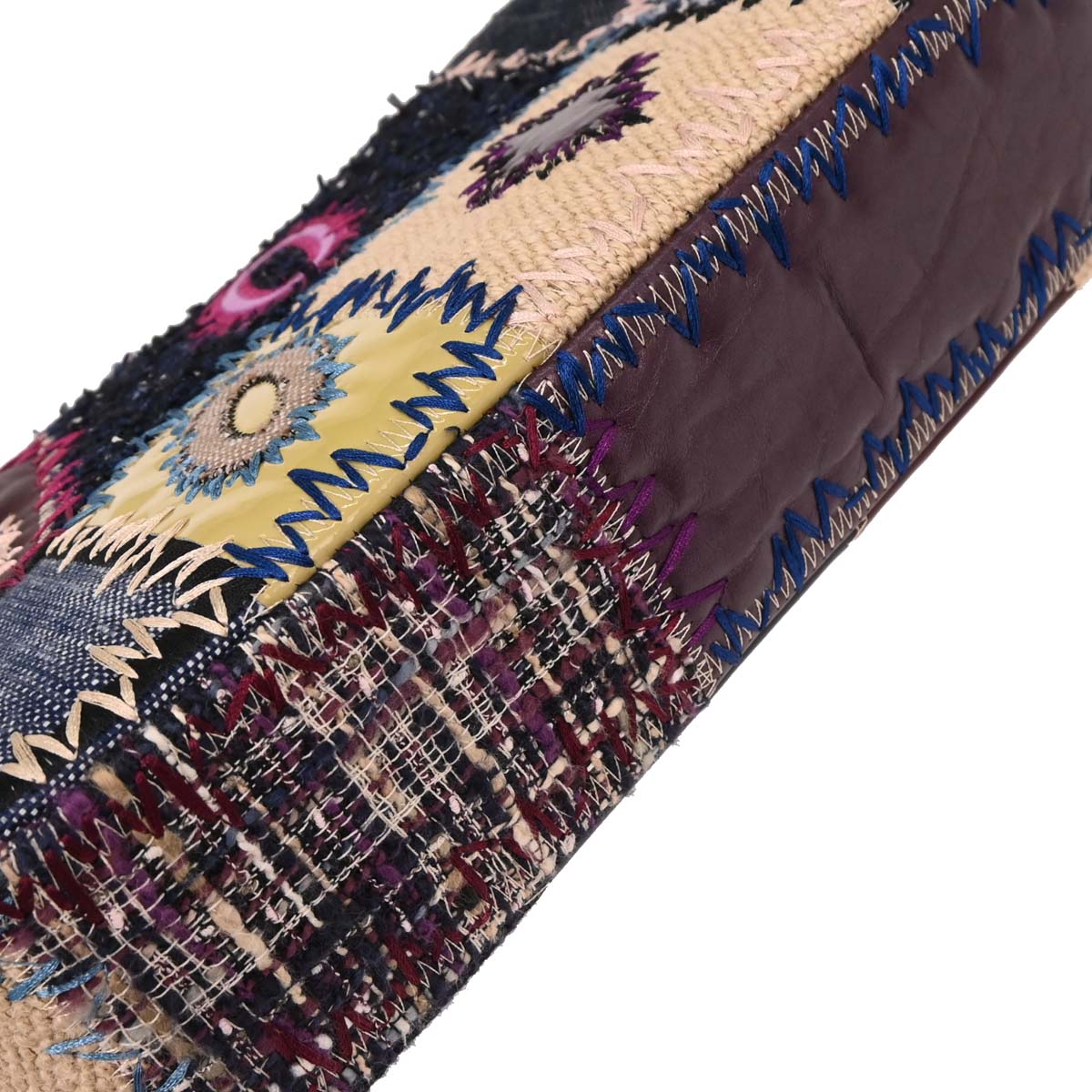 Chanel 2012 Multicolor Patchwork Single Flap Shoulder Bag