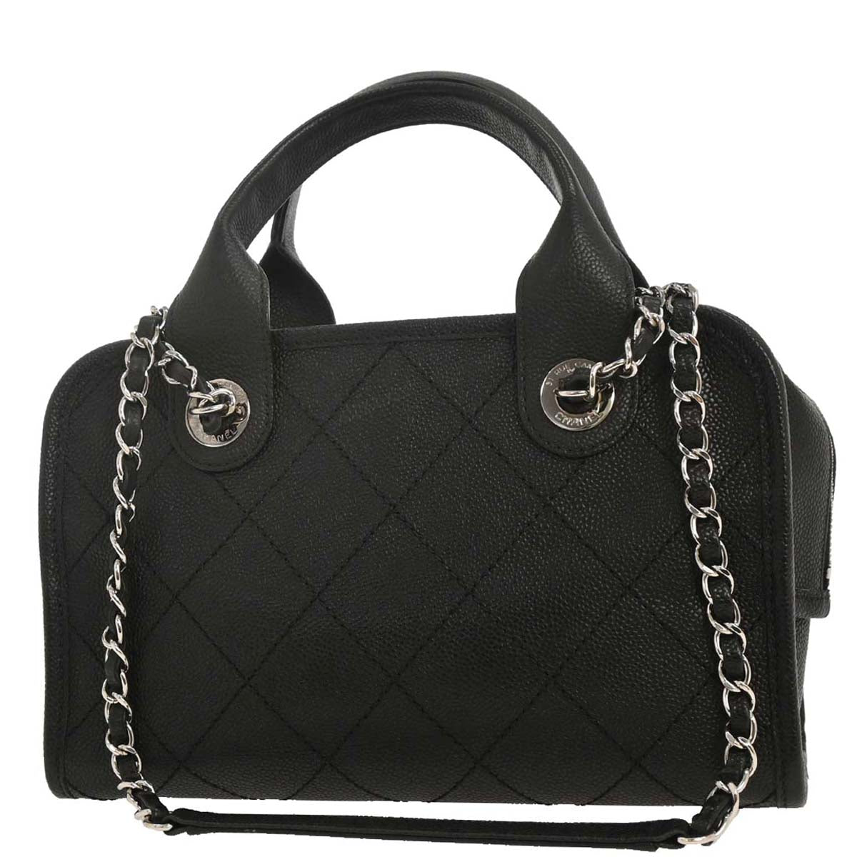 Chanel Black Caviar Bowling Bag