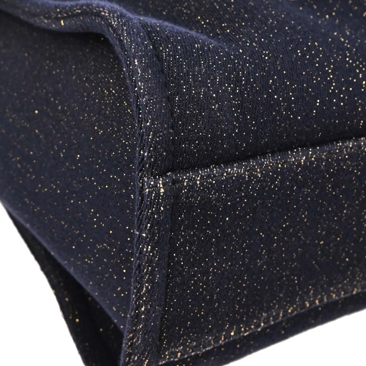 Chanel Navy Gold Small Deauville Tote Bag