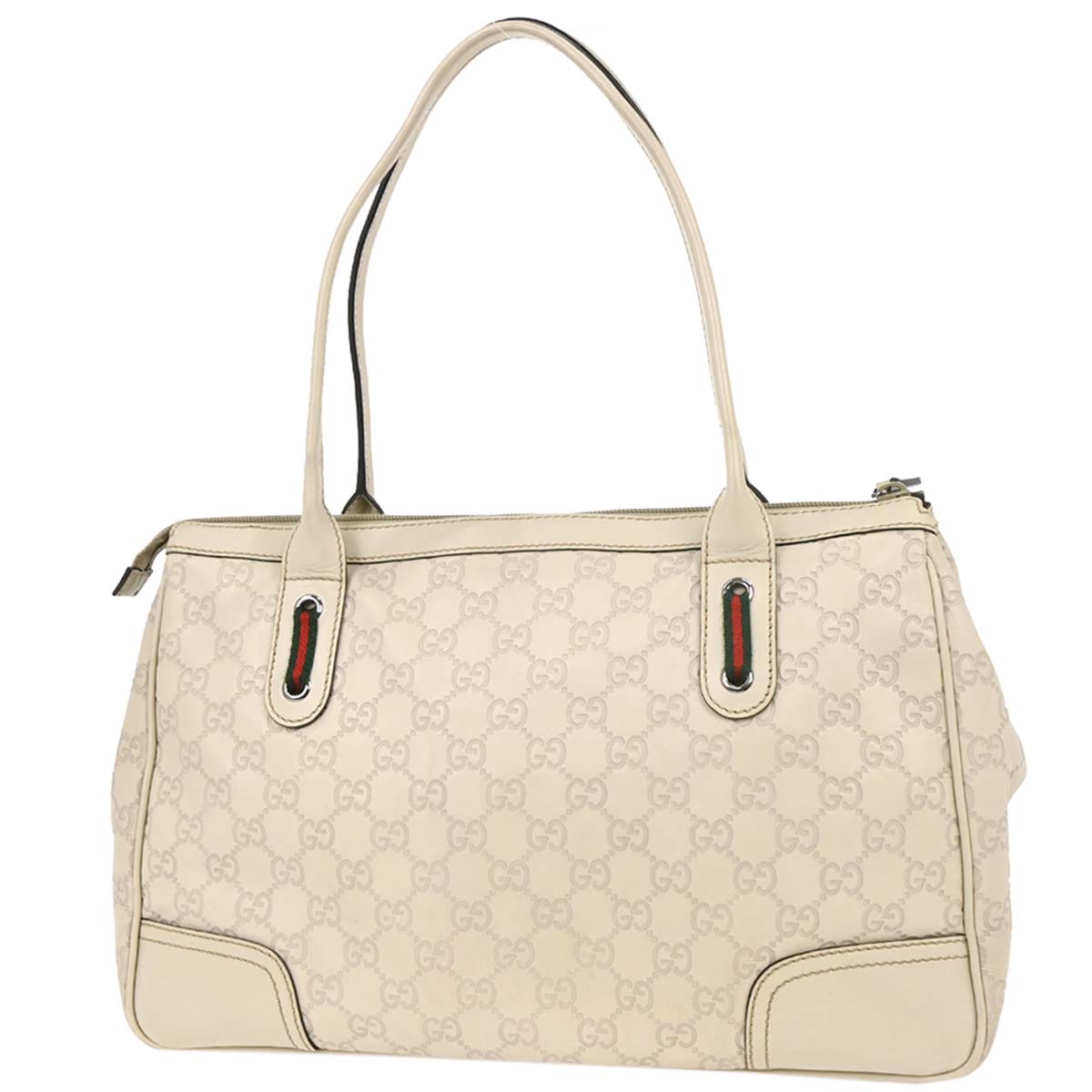 Gucci White Guccissima Handbag