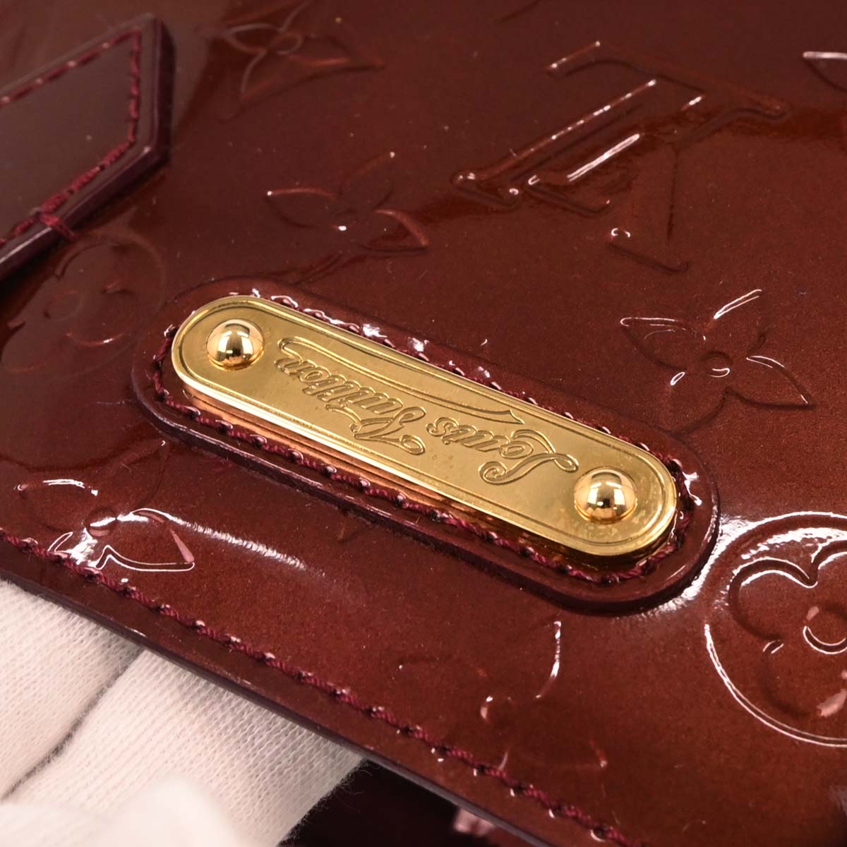 Louis Vuitton Rouge Favist Monogram Vernis Wilshire PM M91644