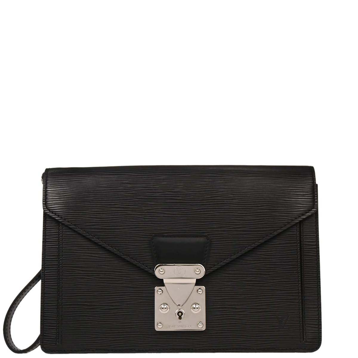 Louis Vuitton Black Epi Pochette Sellier Dragonne Clutch M52762