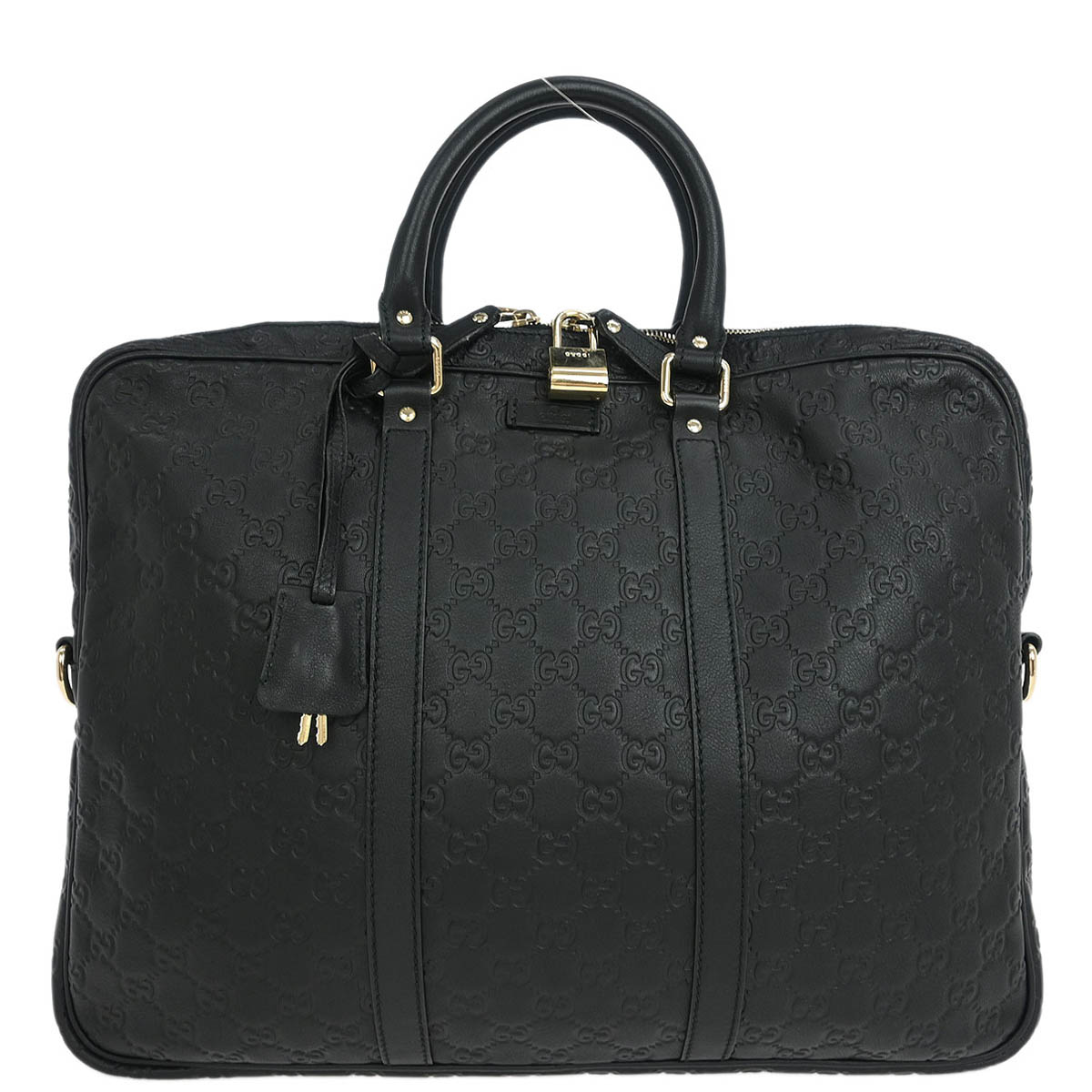 Gucci Black Guccissima GG Imprime Briefcase Handbag